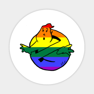 Ghostly Gay Pride (Black Border) T-Shirt Magnet